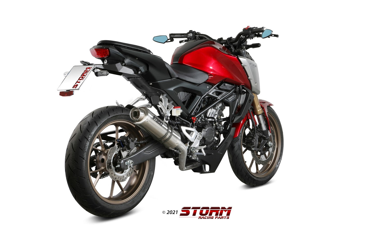 STORM GP Auspuff Komplettanlage Edelstahl passend für Honda CB 125 R 2021-2024