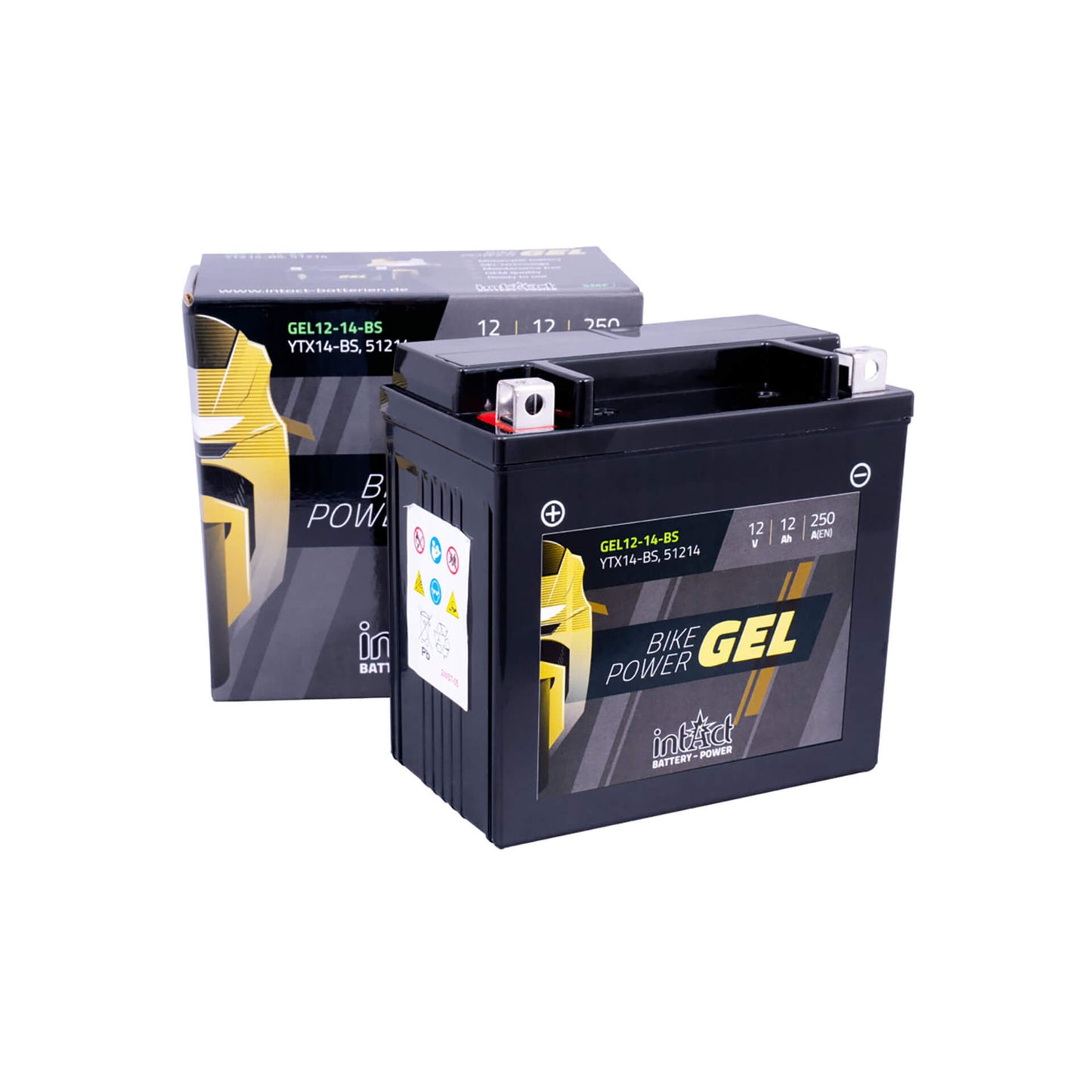 INTACT Bike Power GEL Batterie YTX14-BS - Kama Bike Parts