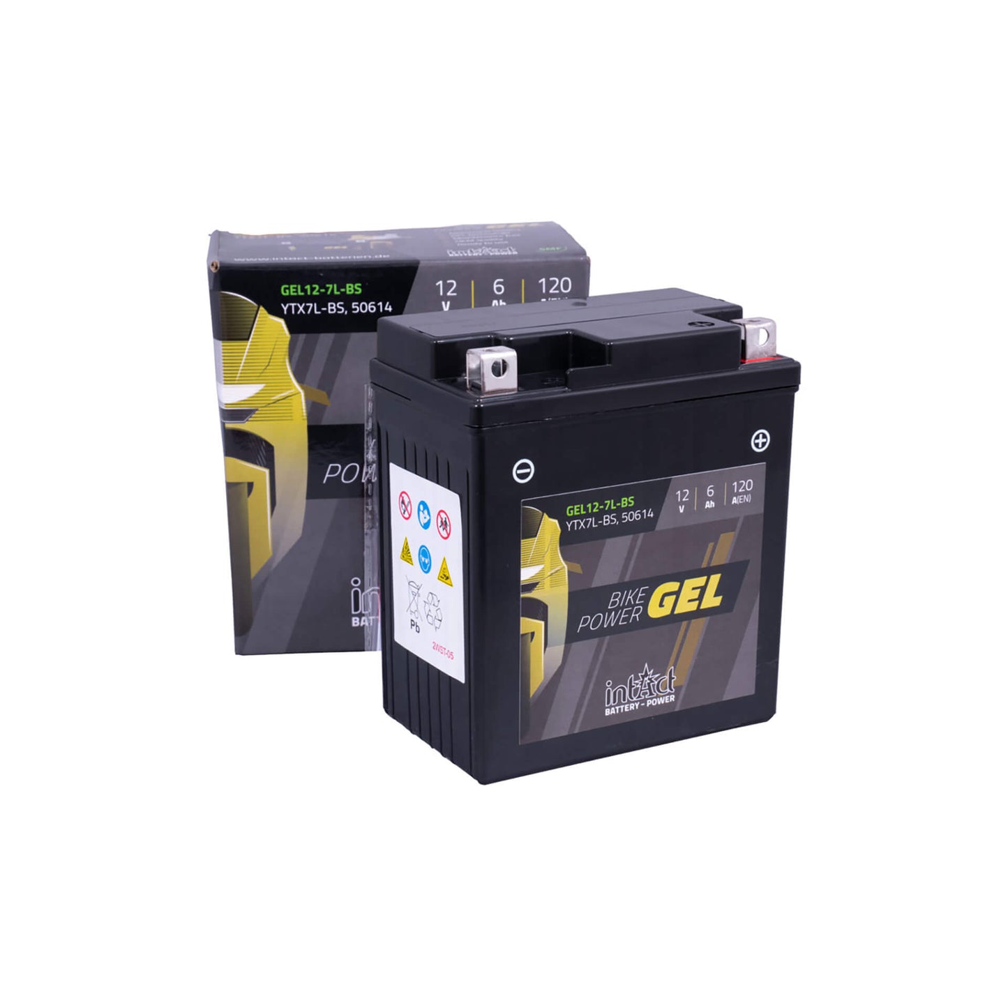 INTACT Bike Power GEL Batterie YTX7L-BS - Kama Bike Parts