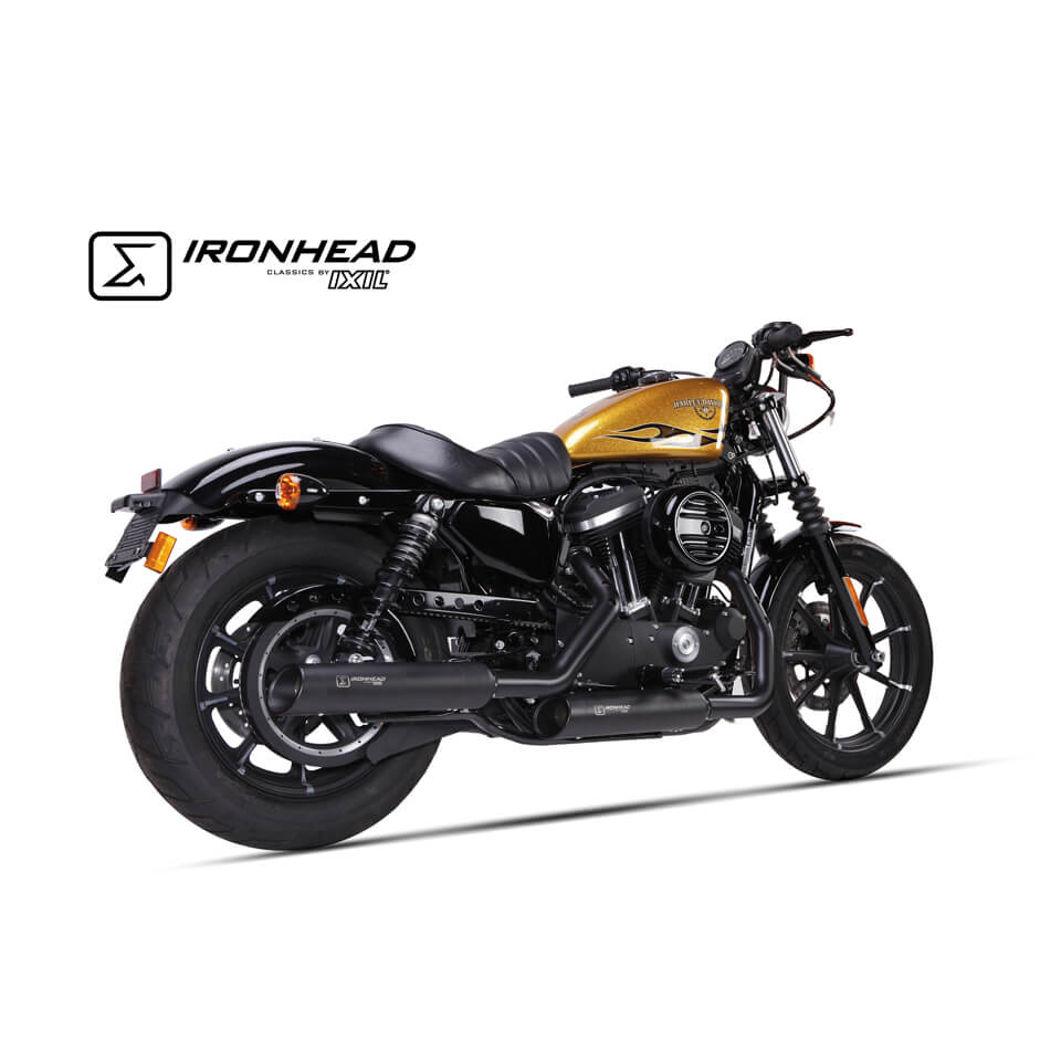 IRONHEAD Auspuff Komplettanlage passend für Harley Davidson Sportster XL 883/1200 2014-2016 - Kama Bike Parts