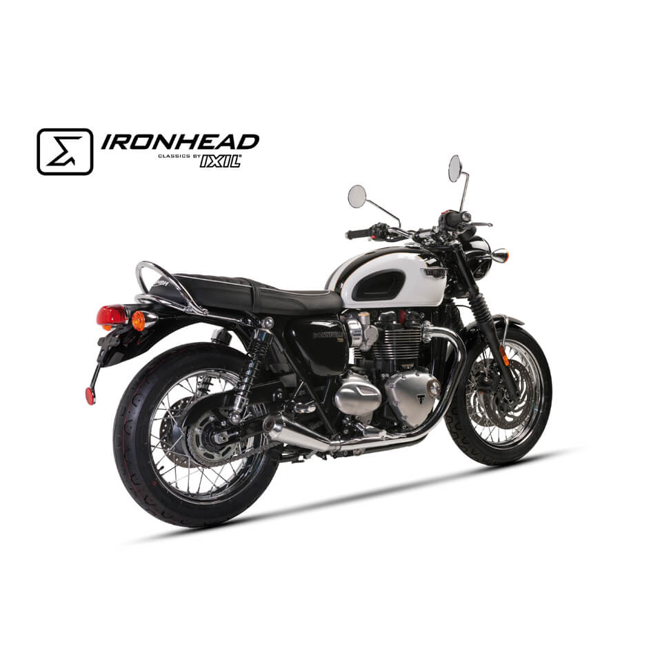 IRONHEAD Auspuff passend für Triumph Bonneville T120 2016-2018 - Kama Bike Parts