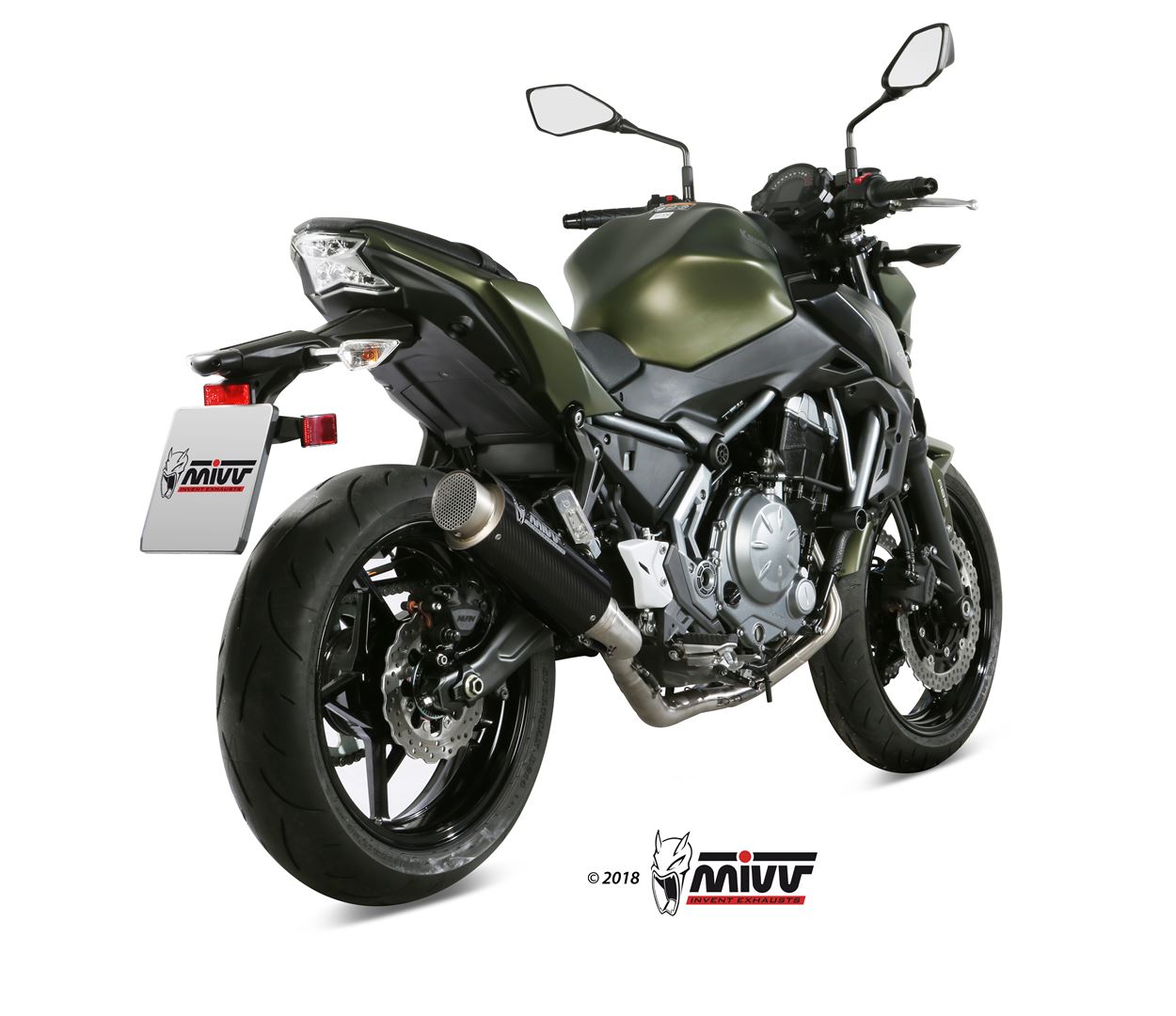 MIVV GPpro Auspuff Carbon passend für KAWASAKI Z650 / Ninja 650 17-23
