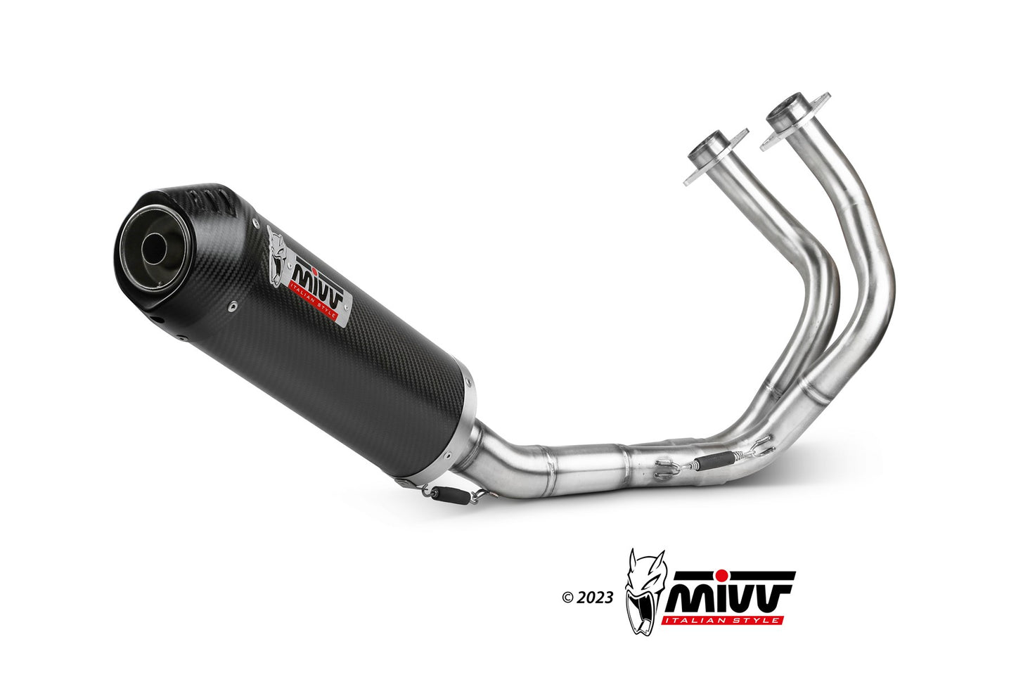 MIVV Oval Auspuff Komplettanlage passend für KAWASAKI NINJA 650 2017-2023