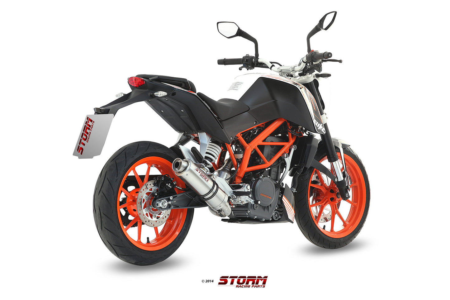 STORM GP Auspuff Komplettanlage passend für KTM 390 Duke 2013-2016