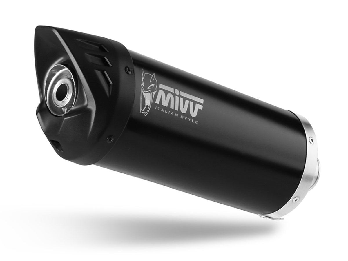 MIVV MOVER Auspuff Edesltahl schwarz passend für PIAGGIO BEVERLY 300 2010-2020
