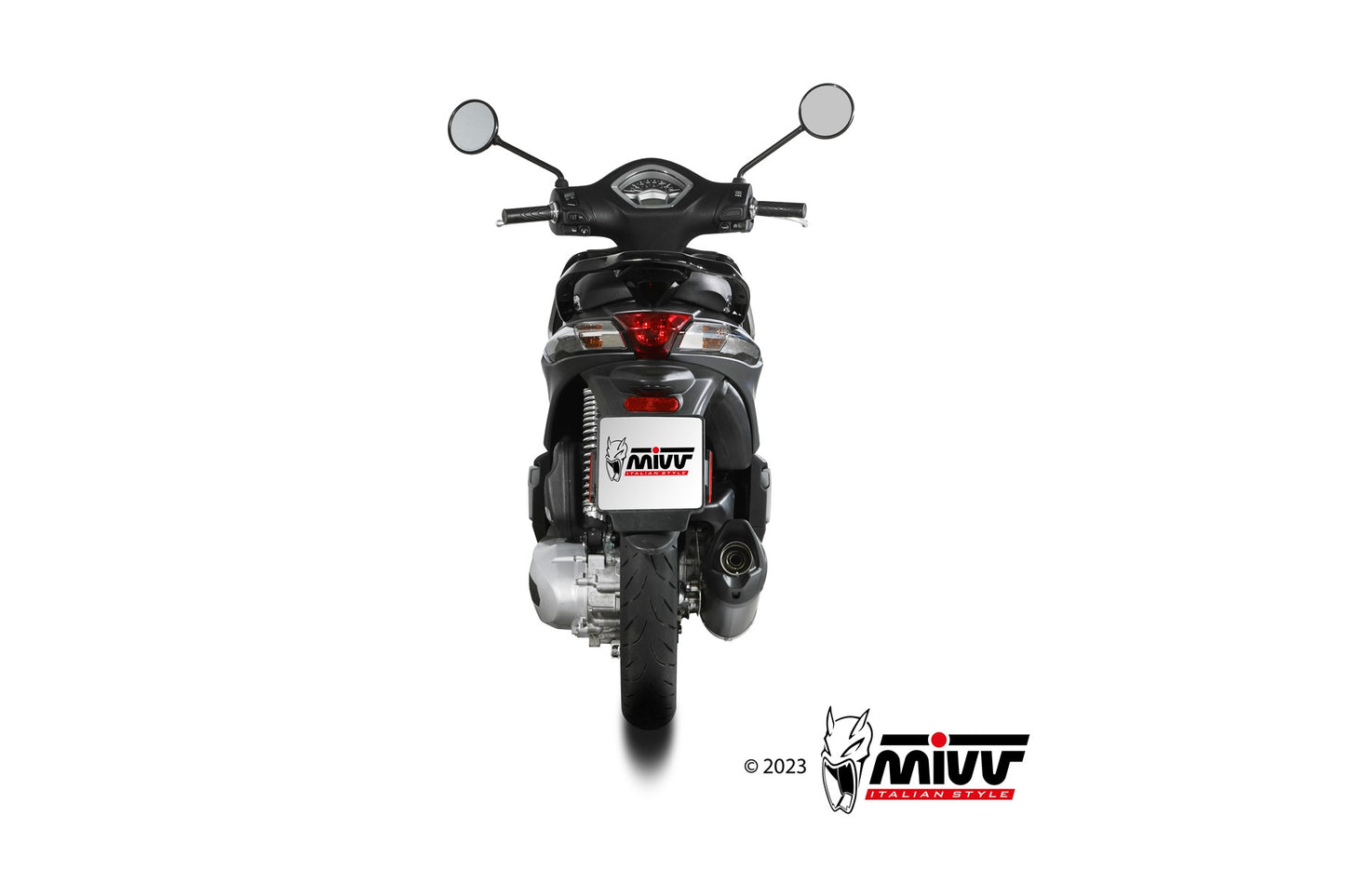 MIVV MOVER Auspuff schwarz passend für PIAGGIO LIBERTY 125 2019-2023
