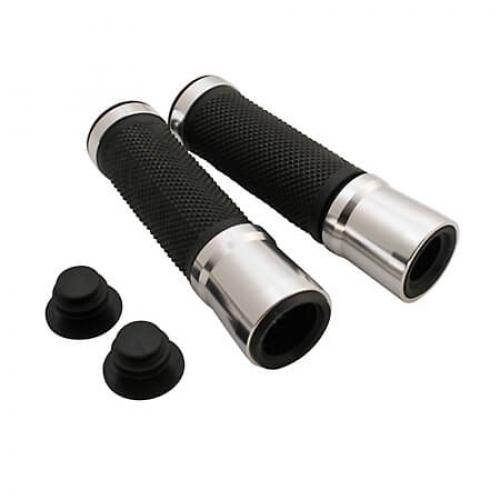 SHIN YO Lenkergriffe mit schwarz oder silber glänzenden Metallringen - Kama Bike Parts