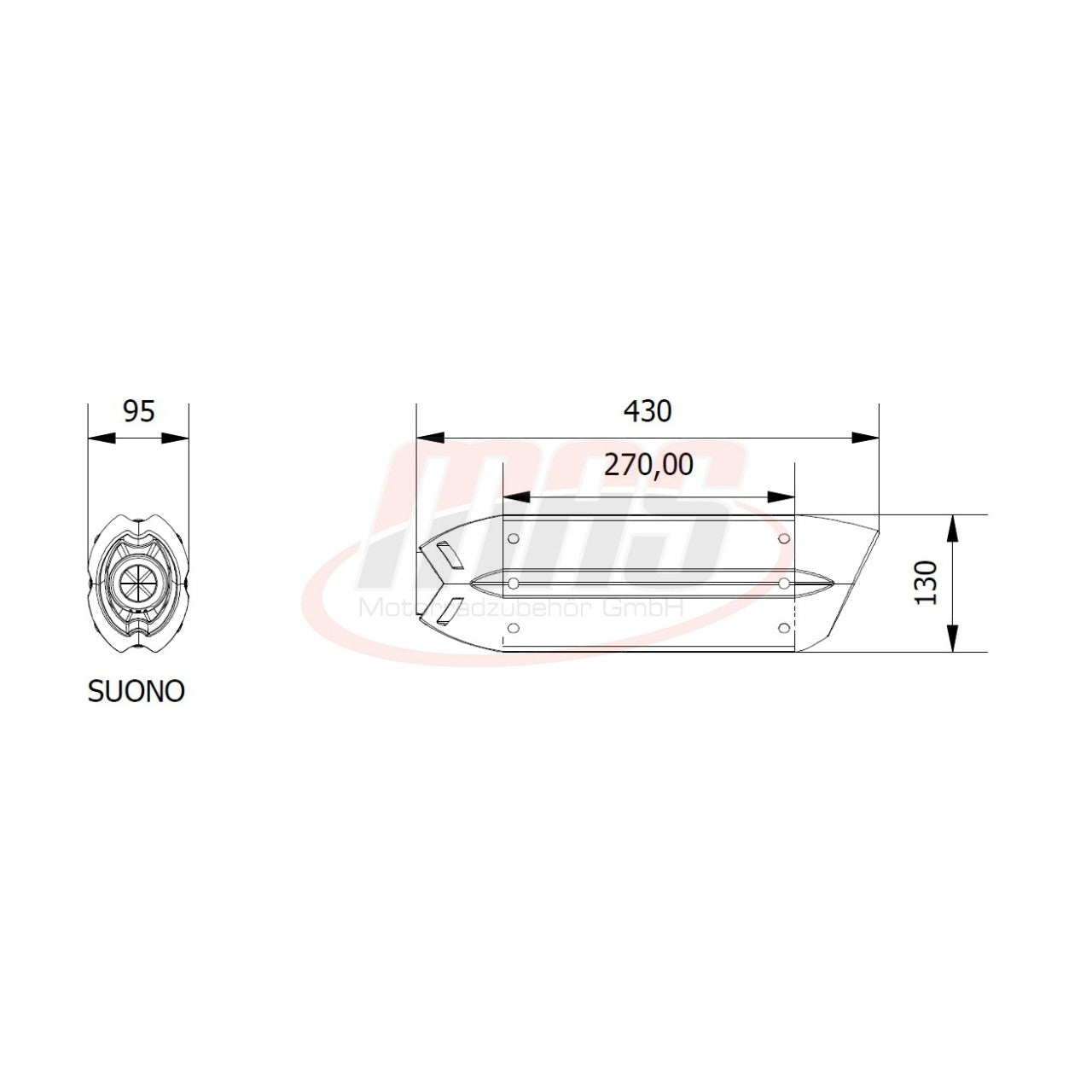 MIVV Suono Auspuff Edelstahl schwarz passend für Suzuki GSX-S 750 2017-2020