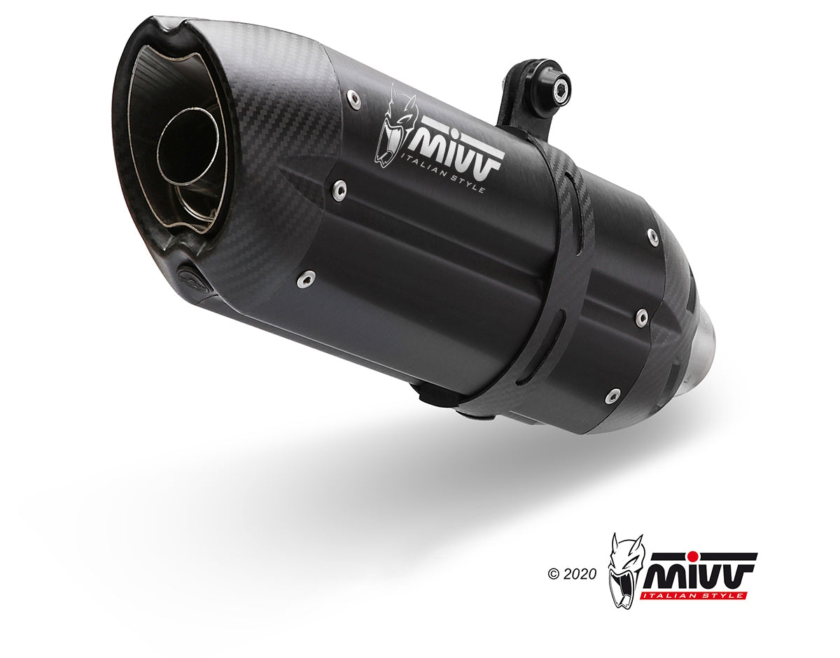 MIVV Suono Auspuff Edelstahl schwarz passend für Kawasaki ZX-6R 2009-2016
