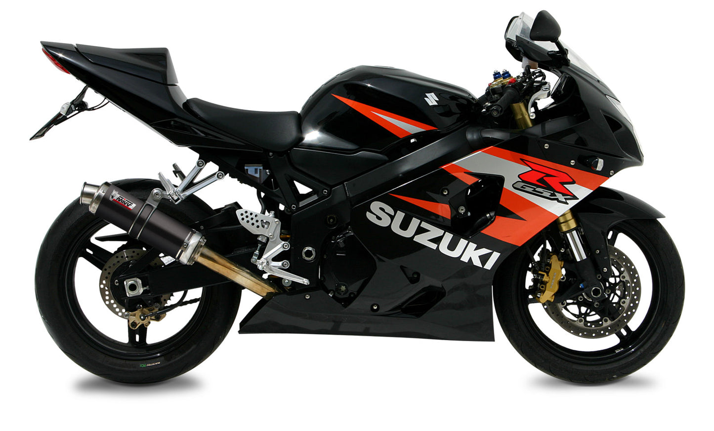 MIVV GP Auspuff schwarz passend für Suzuki GSX-R 600 - GSX-R 750 2004-2005