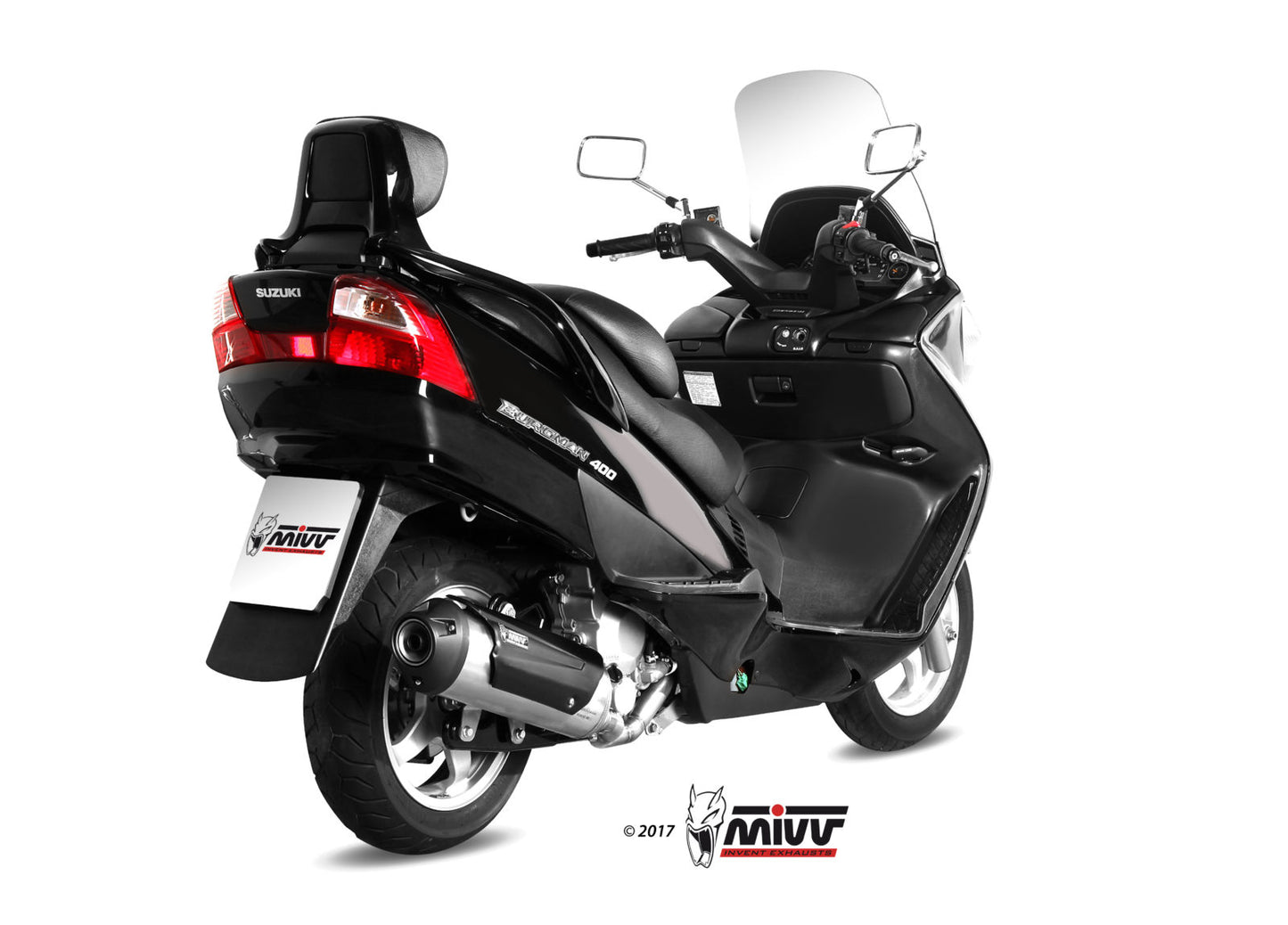 MIVV URBAN Auspuff Komplettanlage passend für SUZUKI BURGMAN 250 2003-2006