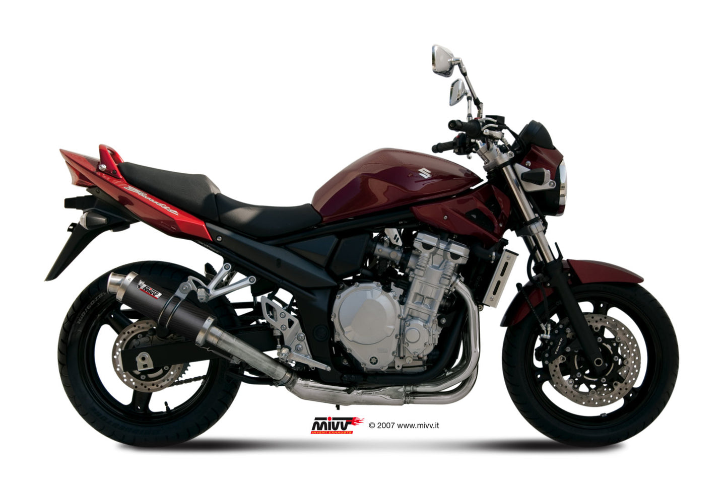 MIVV GP Auspuff Carbon passend für Suzuki GSF 650 Bandit 07-16 - GSX 650 F 08-16