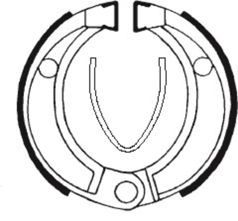 Bremsbacken Organisch BA043 passend für Honda CR 80 R 1985-1991 - Kama Bike Parts