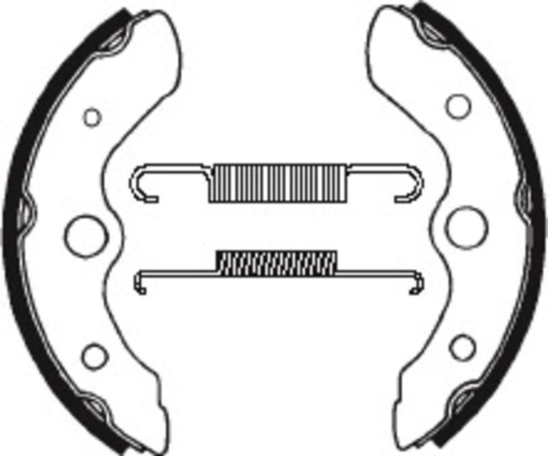 Bremsbacken Organisch BA044 passend für Honda FL 350 ODYSSEY 1985-1985 - Kama Bike Parts