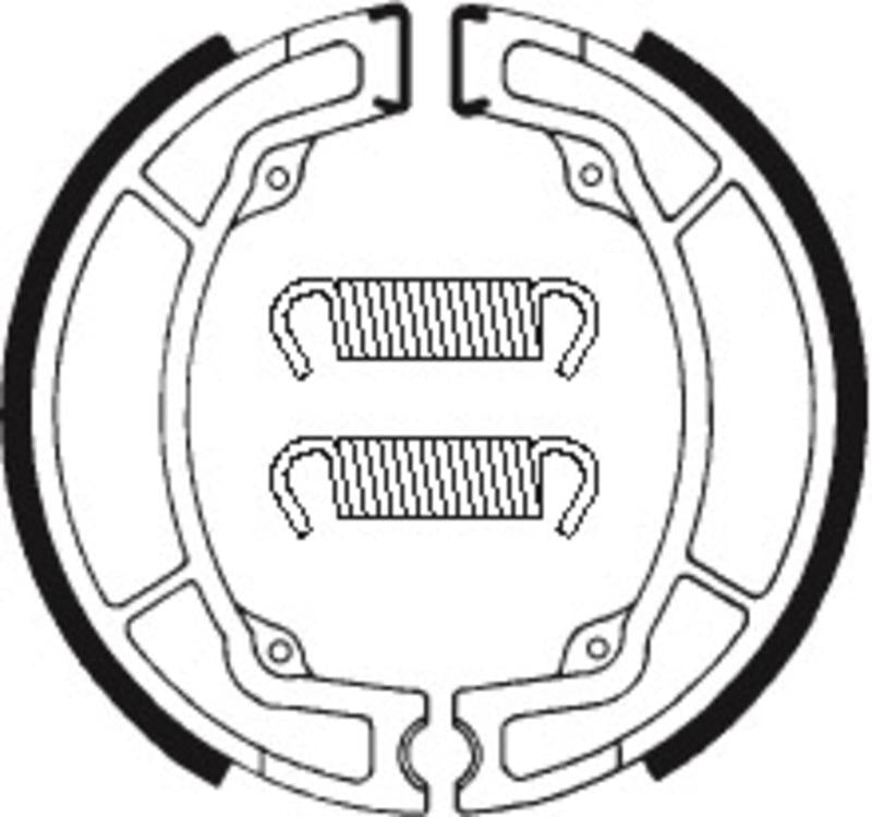 Bremsbacken Organisch BA049 passend für Yamaha YZ 125 1983-1987 - Kama Bike Parts