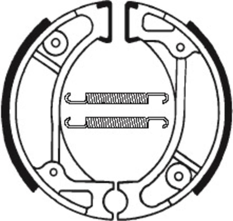 Bremsbacken Organisch BA057 passend für Honda CR 60 R 1985-1986 - Kama Bike Parts