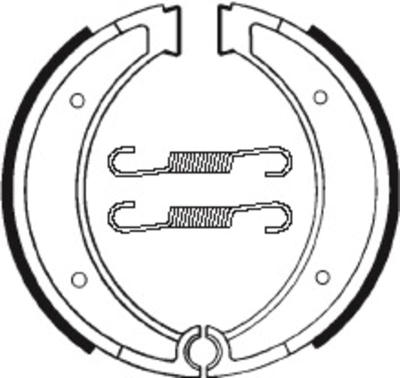 Bremsbacken Organisch BA116 passend für Husqvarna CR 250 1981-1989 - Kama Bike Parts