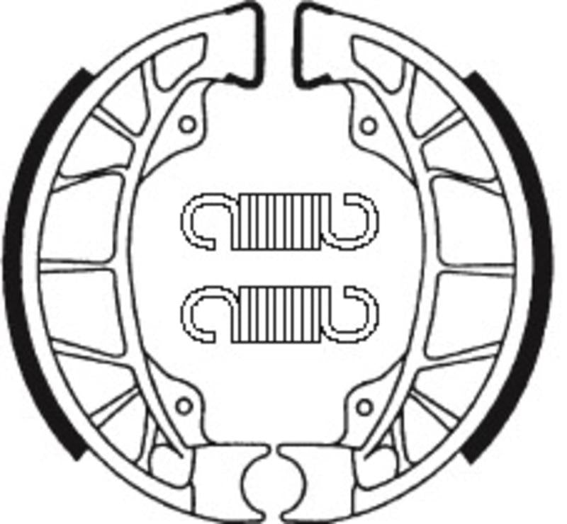 Bremsbacken Organisch BA195 passend für PIAGGIO SKIPPER 125 2T 1994-1995 - Kama Bike Parts
