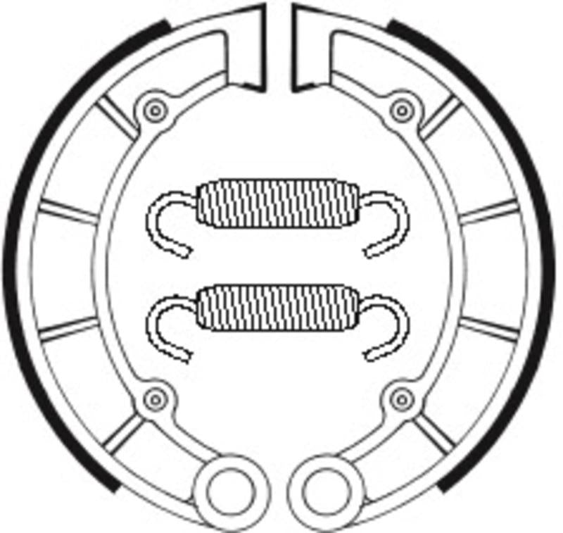 Bremsbacken Organisch BA197 passend für Kawasaki KLF 300 BAYOU 1989-2006 - Kama Bike Parts