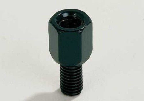 Motorrad Spiegeladapter schwarz von Loch M 8 Re auf Bolzen M 10 Re. - Kama Bike Parts