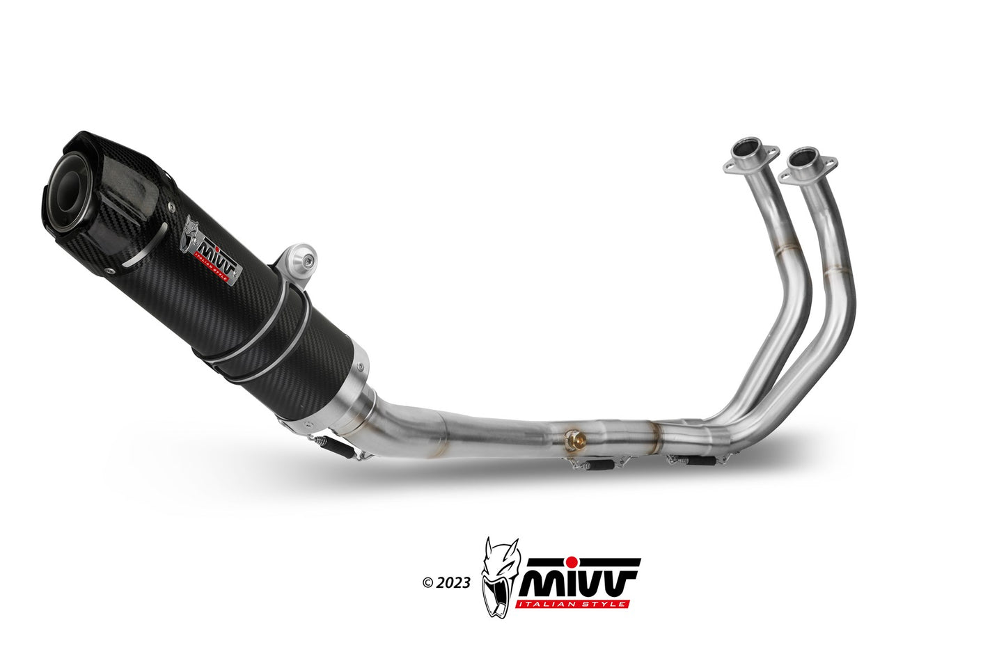 MIVV GP-C Auspuff Komplettanlage Carbon passend für YAMAHA MT-07 2014-2024