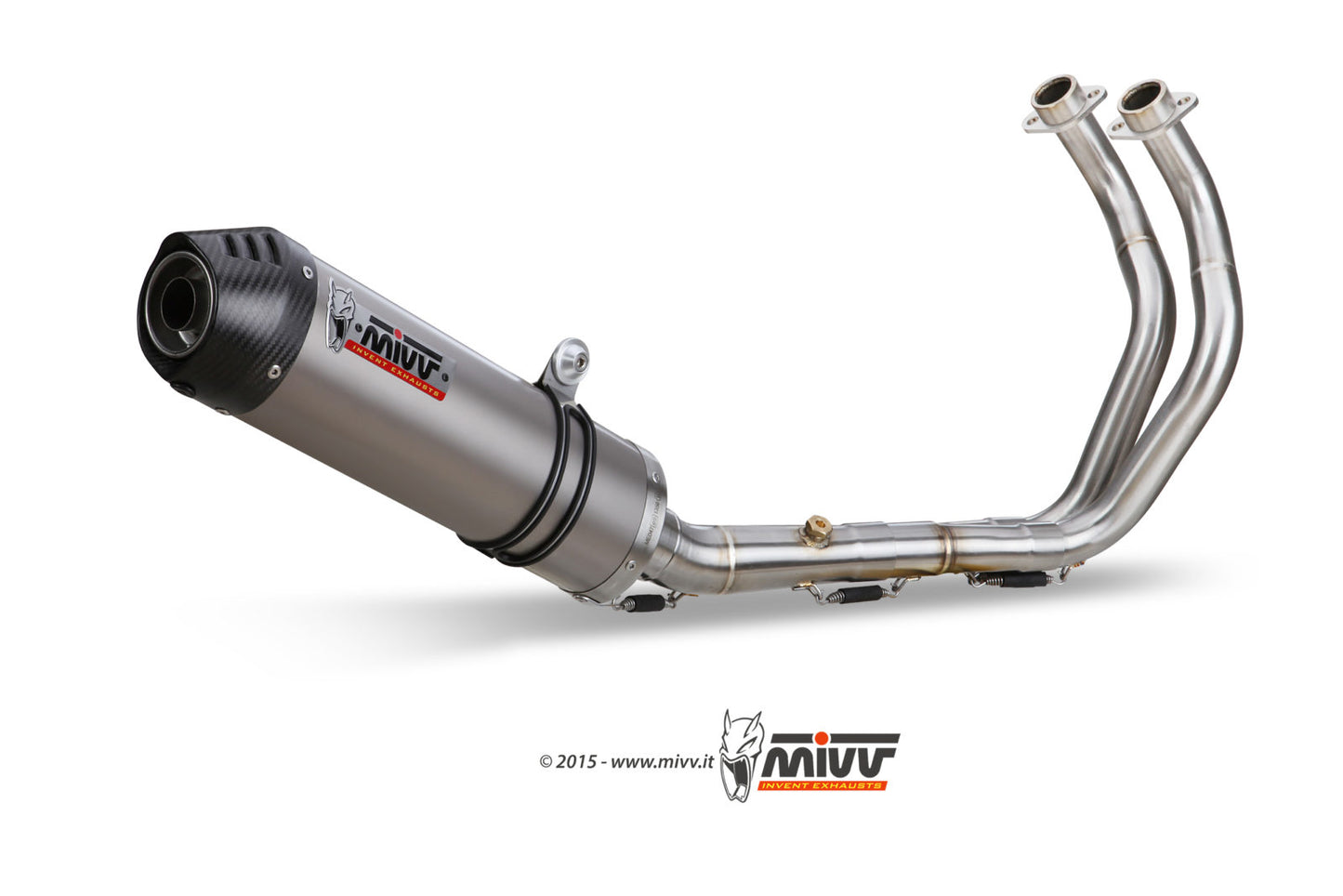 MIVV Oval Auspuff Komplettanlage Titan passend für Yamaha XSR 700 2016-2020