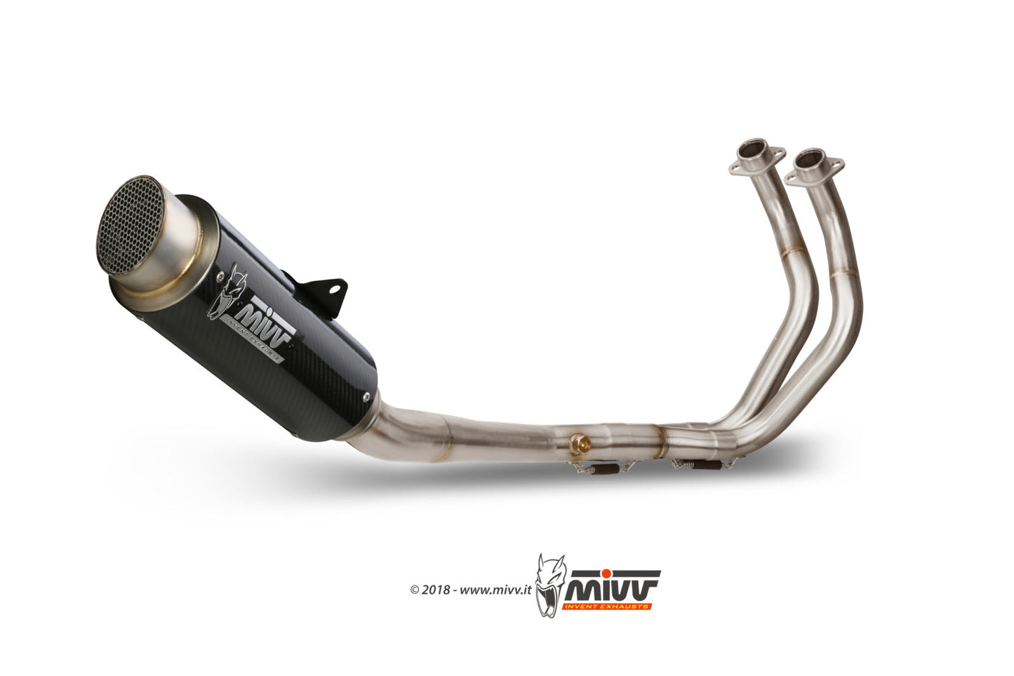 MIVV GPPro Auspuff Komplettanlage Carbon passrend für Yamaha MT-07 2021-2024