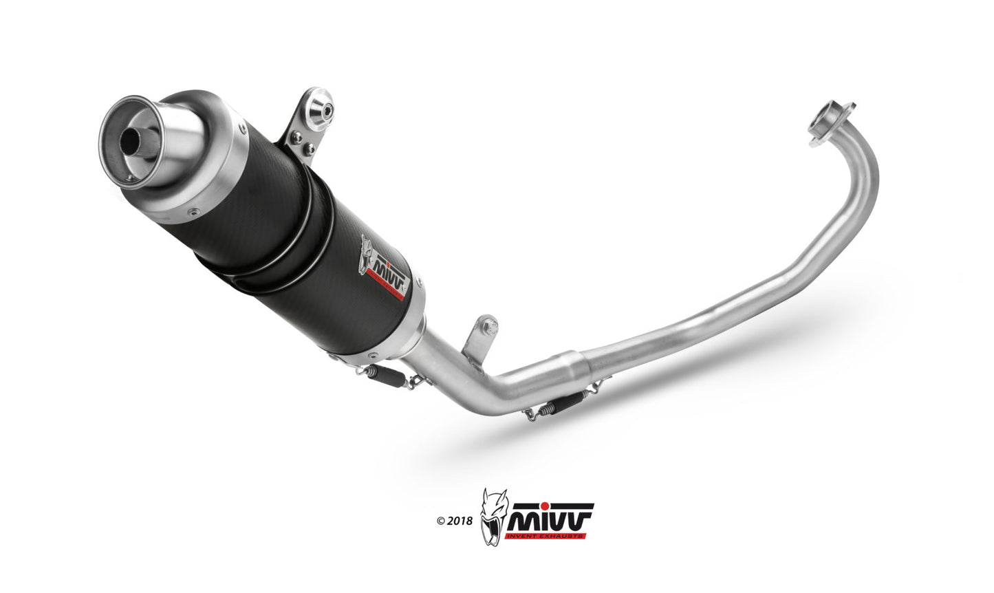 MIVV GP Auspuff Komplettanlage Carbon passend für YAMAHA YZF-R 125 2014-2018