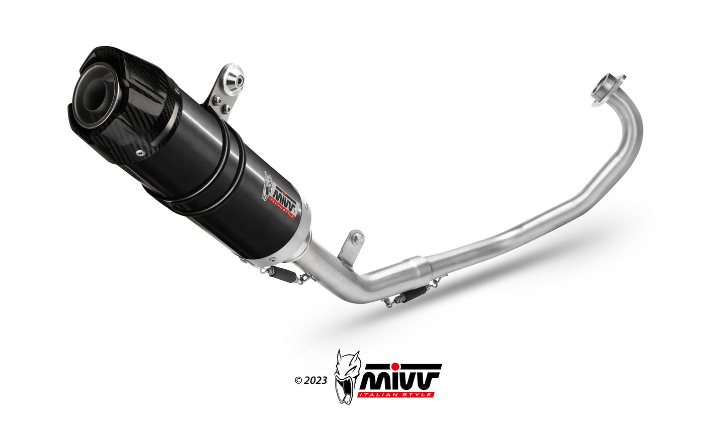 MIVV GP-C Auspuff Komplettanlage schwarz passend für YAMAHA MT-125 2015-2019