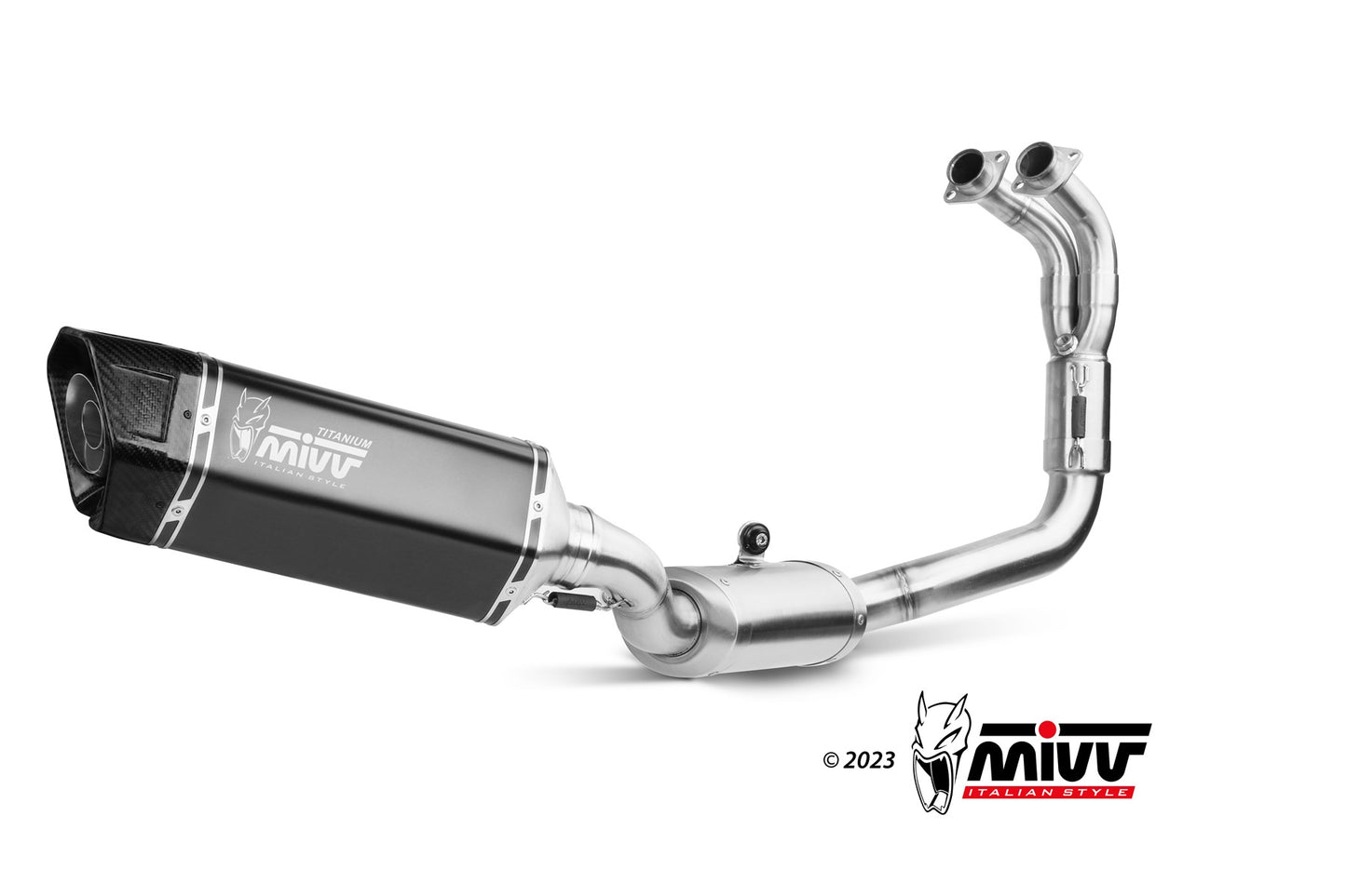 MIVV SR-1 Auspuff Komplettanlage schwarz passend für YAMAHA YZF-R7 2022-2024