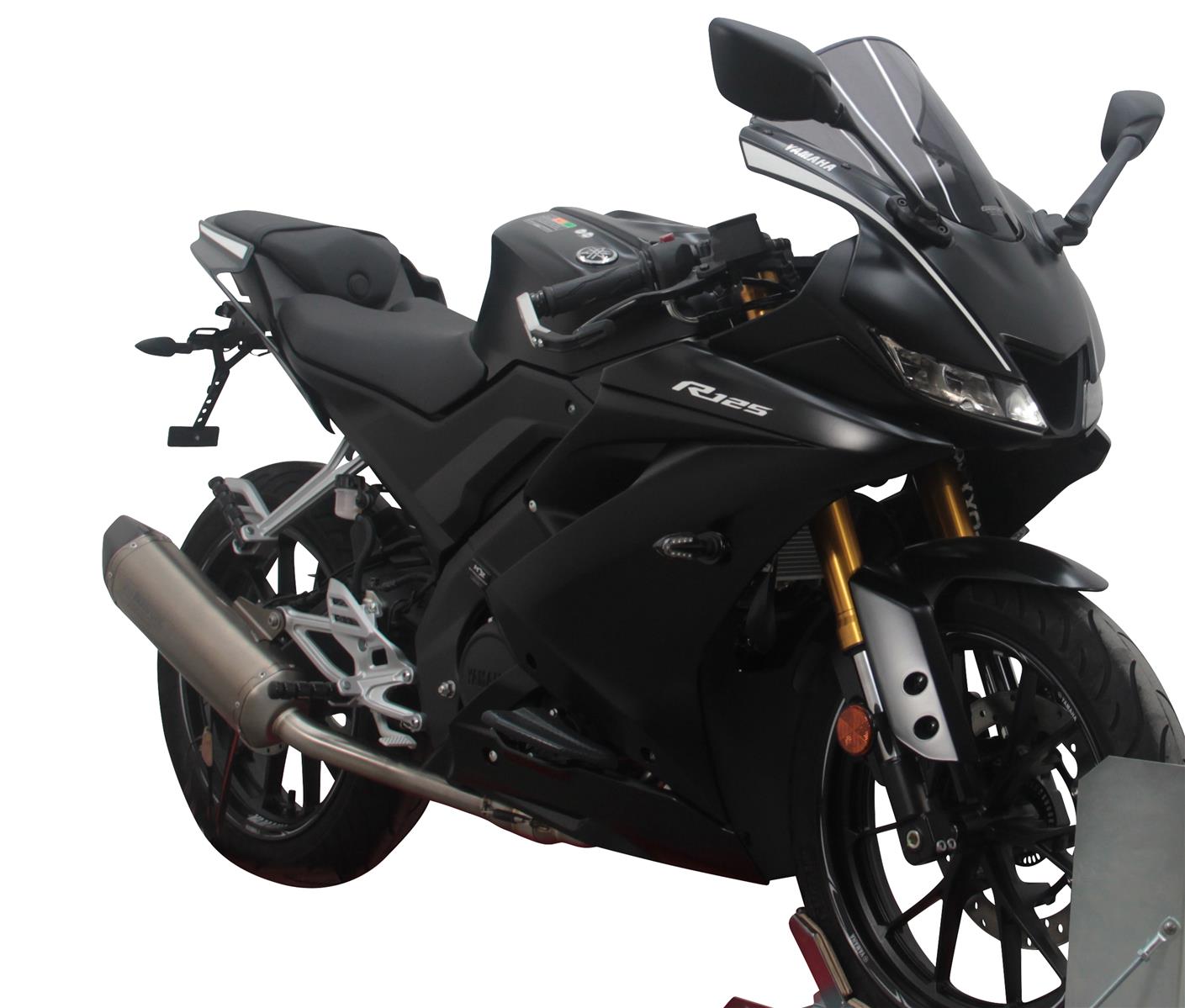 MRA Racingscheibe "R" rauchgrau passend für Yamaha YZF-R 125 2019-2022