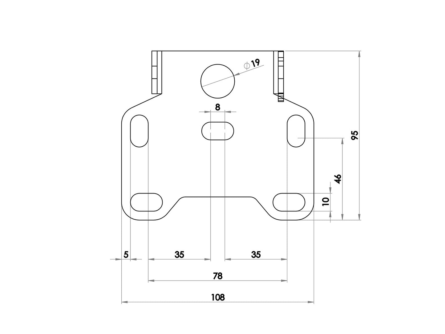 Kennzeichenhalter Universal Typ 5 - Kama Bike Parts