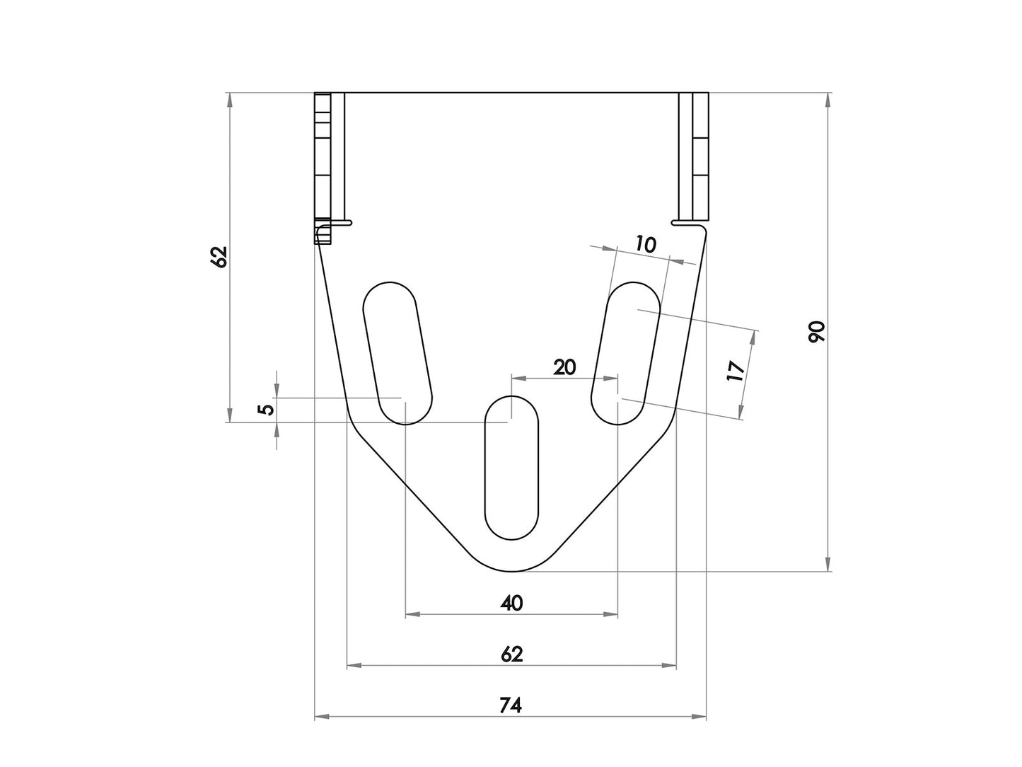 Kennzeichenhalter Universal Typ 5 - Kama Bike Parts