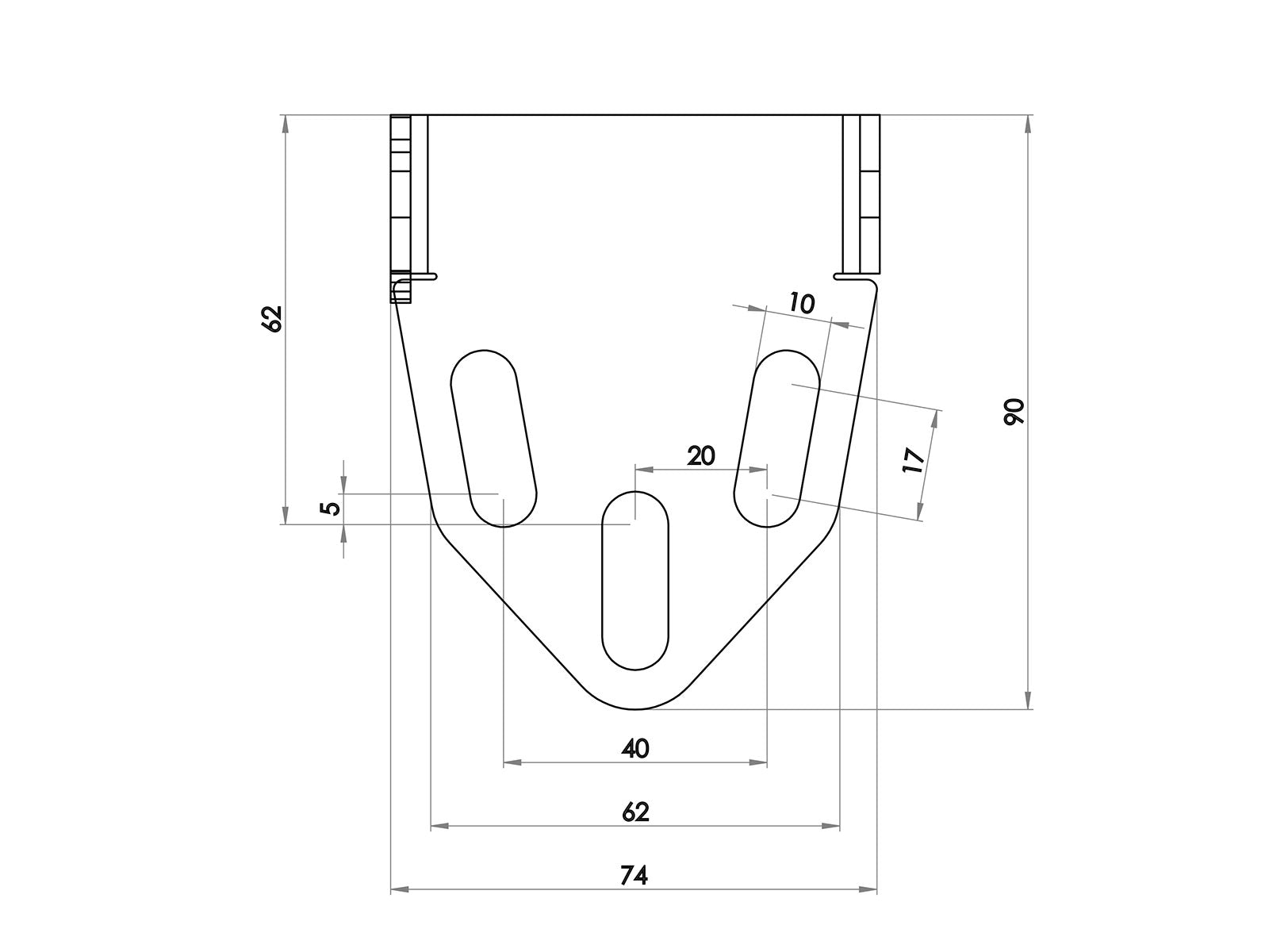 Kennzeichenhalter Universal Typ 5 - Kama Bike Parts