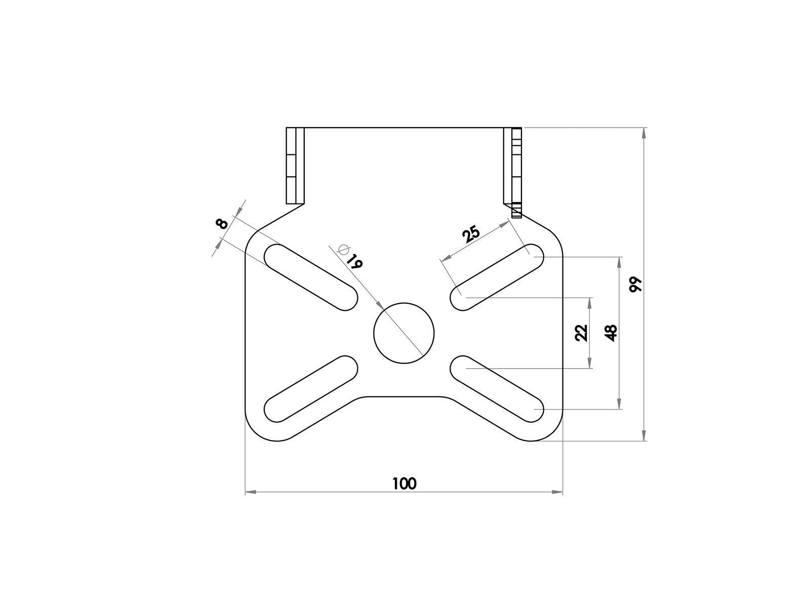 Kennzeichenhalter Universal Typ 8 - Kama Bike Parts
