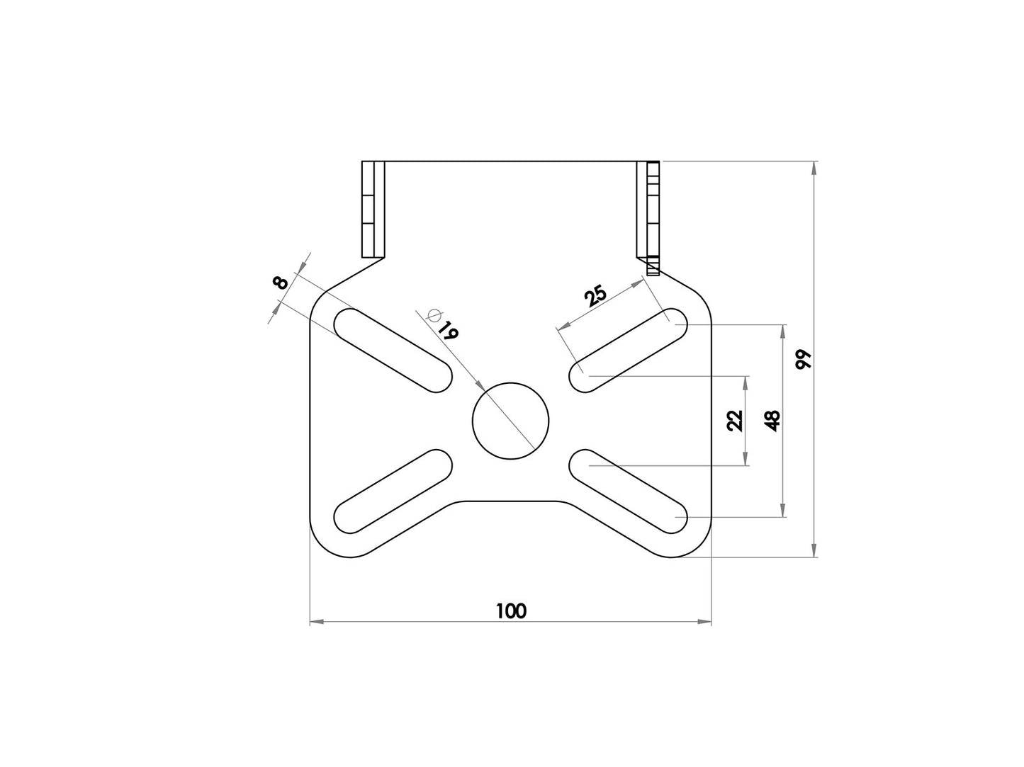 Kennzeichenhalter Universal Typ 8 - Kama Bike Parts