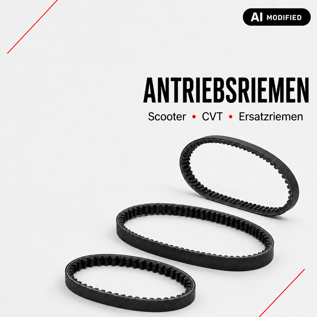 Verschiedene Antriebsriemen für Scooter und CVT-Antriebe