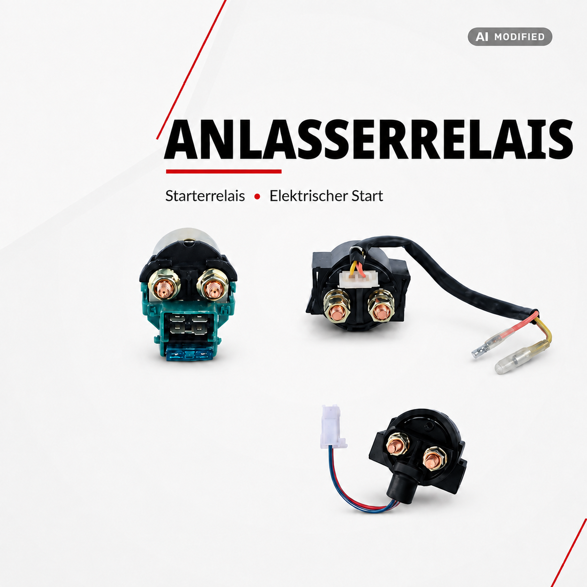 Verschiedene Anlasserrelais für Motorräder und Roller