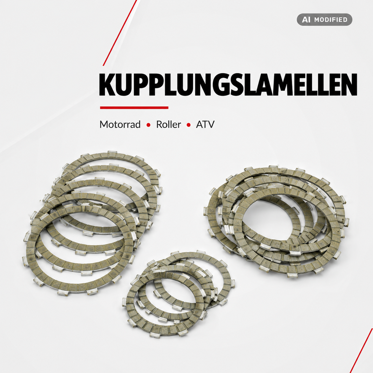 Verschiedene Kupplungslamellen-Sätze für Motorrad, Roller und ATV