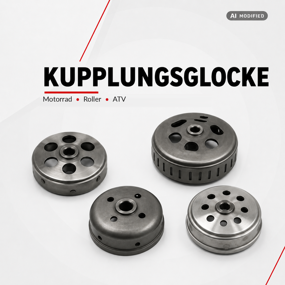 Verschiedene Kupplungsglocken für Motorräder, Roller und ATVs