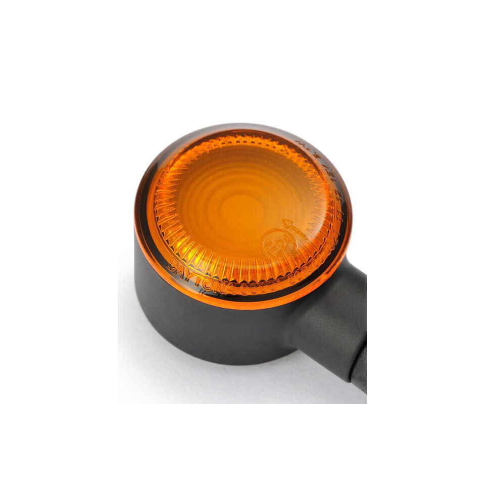 DAYTONA LED Blinker D-Light SOL schwarz gelbes Glas