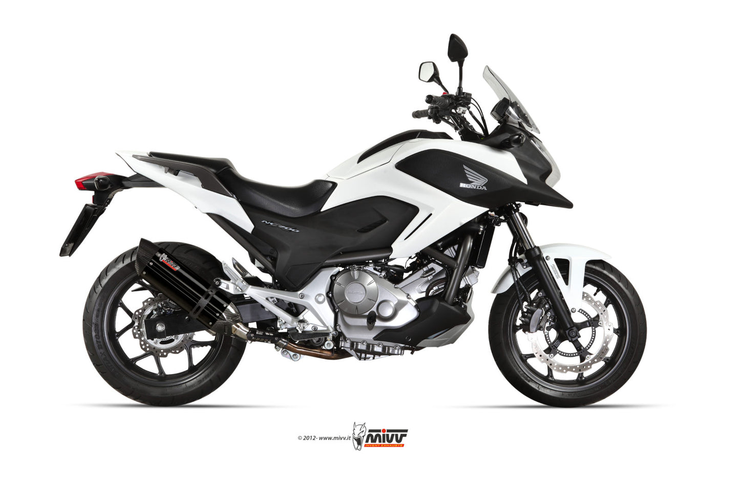MIVV Suono Auspuff Edelstahl schwarz passend für HONDA NC 700 S / X 2012-2014