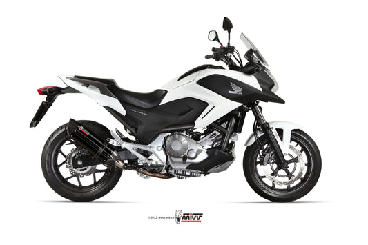 MIVV Suono Auspuff schwarz passend für HONDA NC 700 S / X 2012-2014