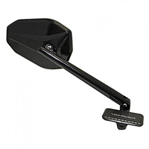 HIGHSIDER Stripe Motorrad LED Blinker Schwarz Klar E-geprüft Paar
