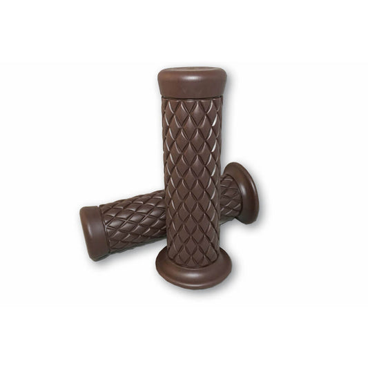 Custom Diamond Style Lenkergriffe 1 Zoll dunkelbraun Paar