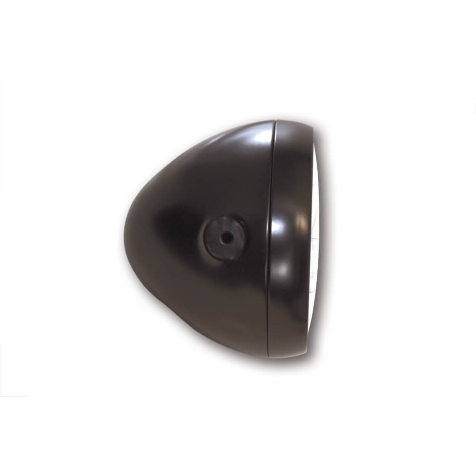 SHIN YO Scheinwerfer 6 1/2 Zoll Metallgehäuse schwarz seidenmatt mit Standlicht