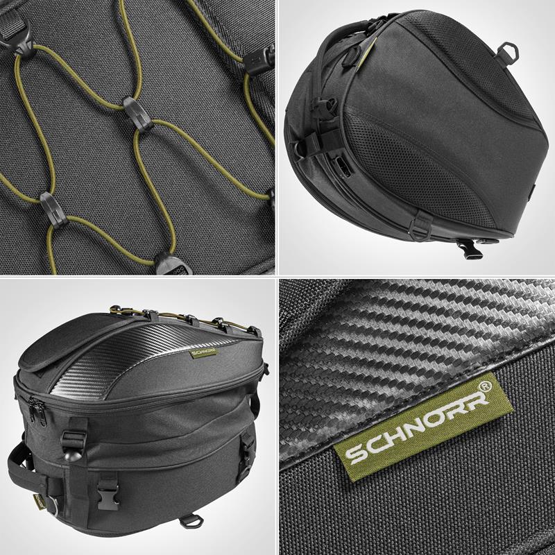 Motorrad Hecktasche 30 L - SCHNORR TB30 mit Rucksackfunktion & Regenschutz