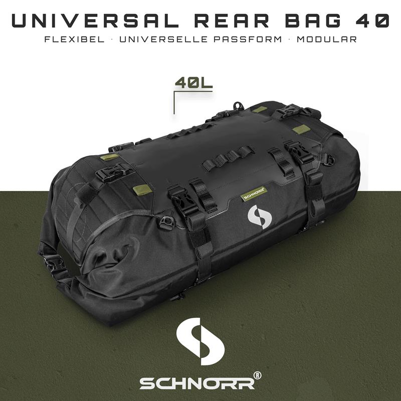 Motorrad-Hecktasche 40L SCHNORR mit wasserdichtem Inlay