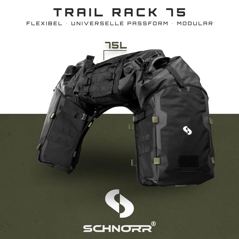 SCHNORR Trail Rack 75 - 75L Gepäcksystem mit Tarpaulin-Taschen & Hypalon