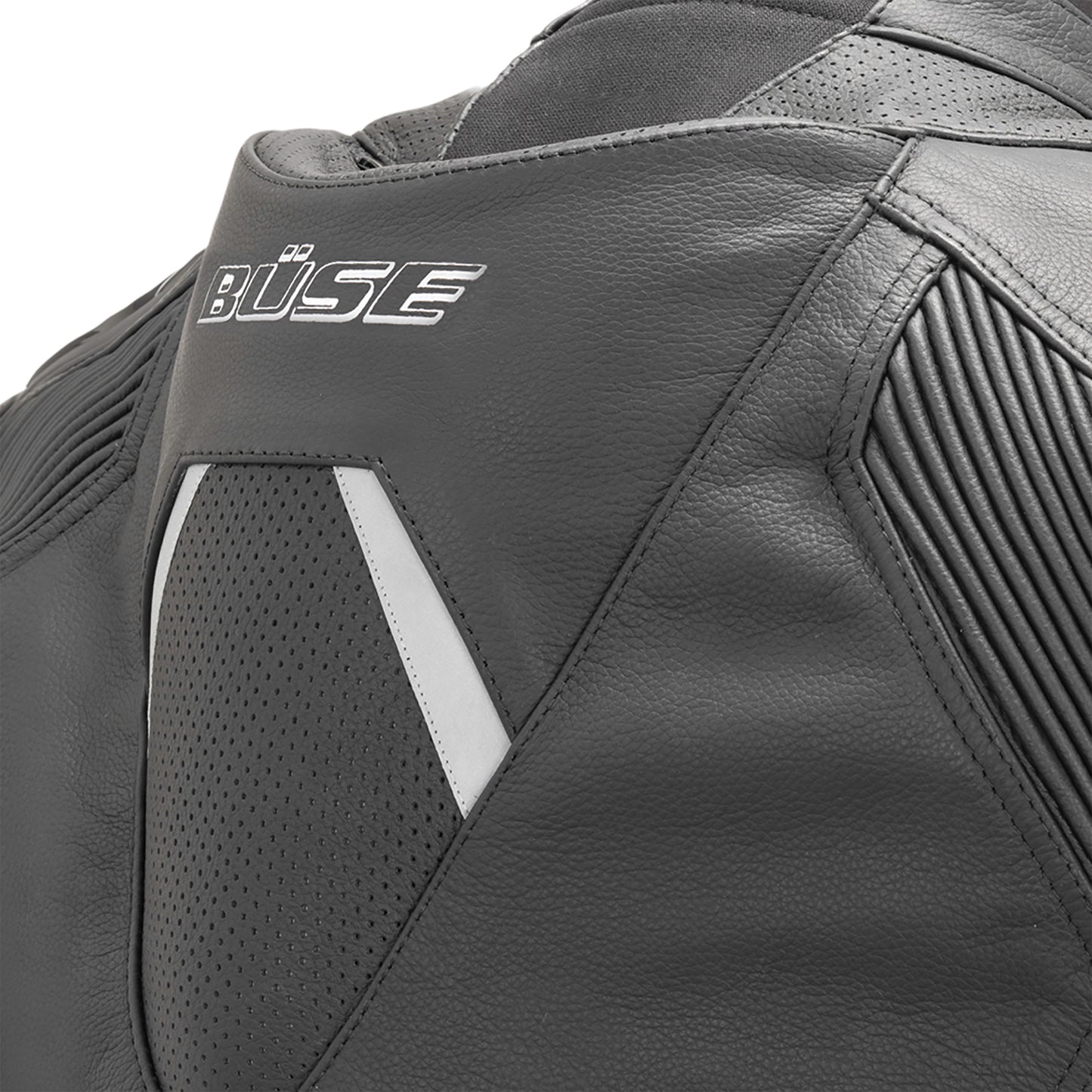 BÜSE Imola Motorrad-Lederkombi 2tlg. schwarz/weiß mit Protektoren